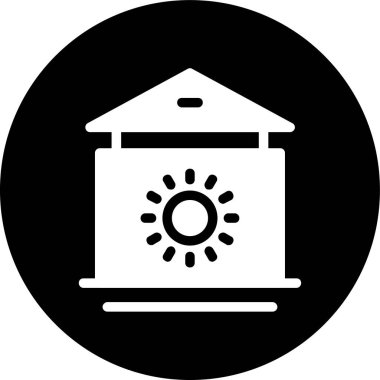 Ev günü simgesi, vektör illüstrasyonu basit tasarım