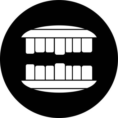 diş simgesi, vektör illüstrasyonu basit tasarım