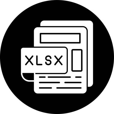 xlsx dosya simgesi, vektör illüstrasyonu basit tasarım