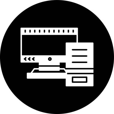 bilgisayar simgesi, vektör illüstrasyonu basit tasarım