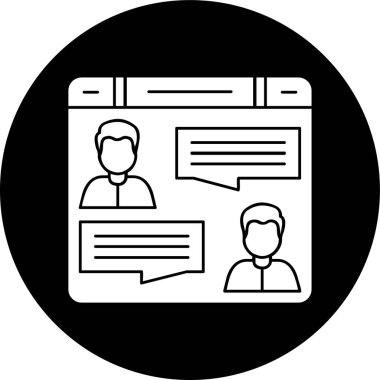 forum simgesi, vektör illüstrasyonu basit tasarım