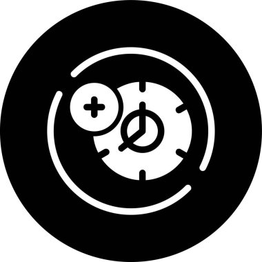 Zaman ekleme simgesi, vektör illüstrasyonu basit tasarım