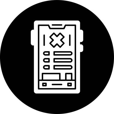 akıllı telefon simgesi, vektör illüstrasyonu basit tasarım