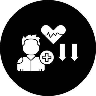 Hasta Hasta ikonu, vektör illüstrasyonu basit tasarım