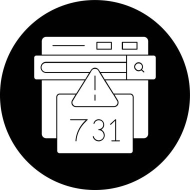 731 Hata simgesi, vektör illüstrasyonu basit tasarım