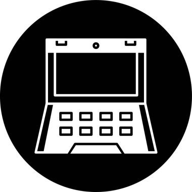 dizüstü bilgisayar simgesi, vektör illüstrasyonu basit tasarım