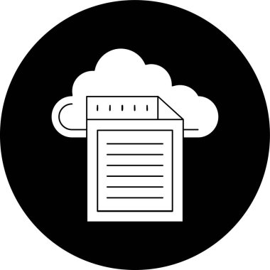 bulut veri simgesi, vektör illüstrasyonu basit tasarım