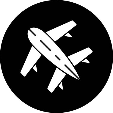 uçak simgesi, vektör illüstrasyonu basit tasarım