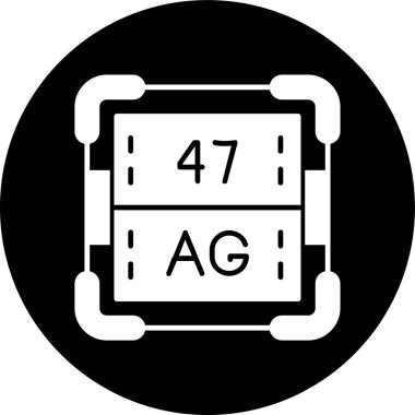 Gümüş simge, vektör illüstrasyonu basit tasarım