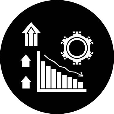 Üretkenlik simgesi, vektör illüstrasyonu basit tasarım