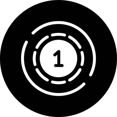 1 simge, vektör illüstrasyonu basit tasarım