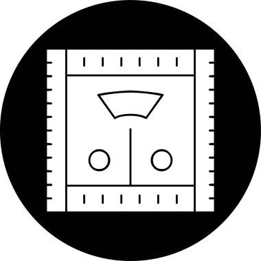 Ölçek simgesi, vektör illüstrasyonu basit tasarım