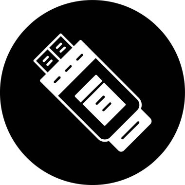 Flash Disk simgesi, vektör illüstrasyonu basit tasarım
