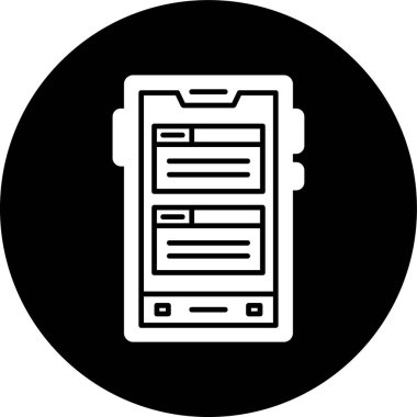 akıllı telefon simgesi, vektör illüstrasyonu basit tasarım