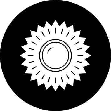 Güneş simgesi, vektör illüstrasyonu basit tasarım