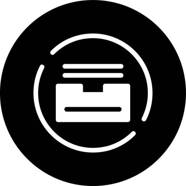 Gelen kutusu simgesi, vektör illüstrasyonu basit tasarım