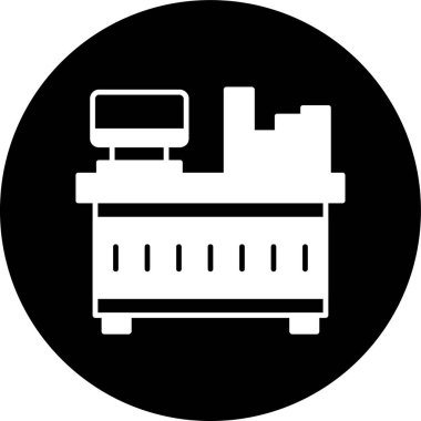 İş yeri simgesi, vektör illüstrasyonu basit tasarım