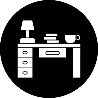 Kahve Masası simgesi, vektör illüstrasyonu basit tasarım