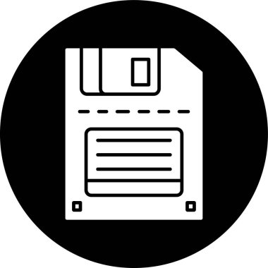 Disket simgesi, vektör illüstrasyonu basit tasarım