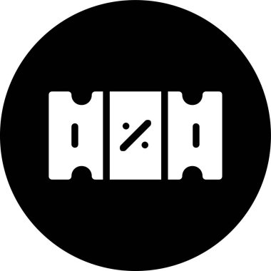 bilet simgesi, vektör illüstrasyonu basit tasarım