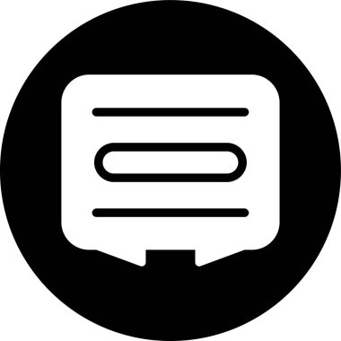 Yorum Alt Minus simgesi, vektör illüstrasyonu basit tasarım