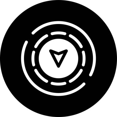 Pusula güney simgesi, vektör illüstrasyonu basit tasarım