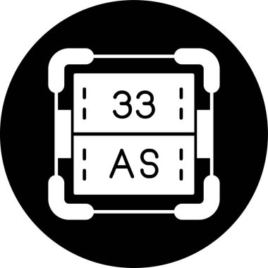 Arsenik simgesi, vektör illüstrasyonu basit tasarım