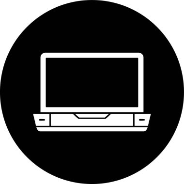 dizüstü bilgisayar simgesi, vektör illüstrasyonu basit tasarım