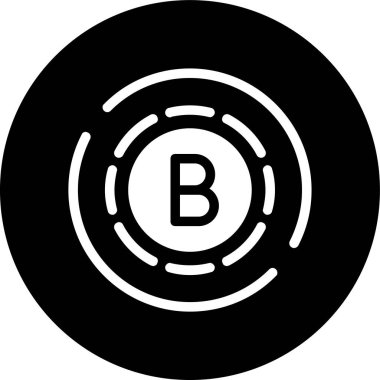 B simgesi, vektör illüstrasyonu basit tasarım