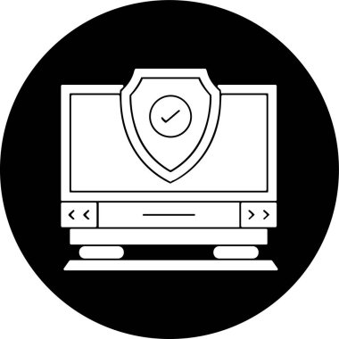 monitör simgesi, vektör illüstrasyonu basit tasarım