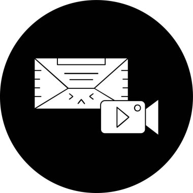 video simgesi, vektör illüstrasyonu basit tasarım