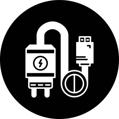 Şarj simgesi, vektör illüstrasyonu basit tasarım