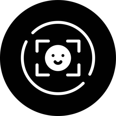 Yüz Görünümlü simge, vektör illüstrasyonu basit tasarım