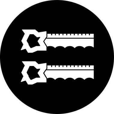 El testeresi simgesi, vektör illüstrasyonu basit tasarım