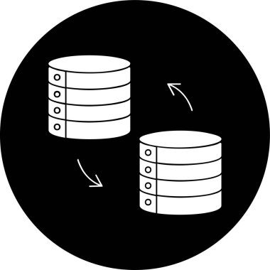 Veri Değişimi simgesi, vektör illüstrasyonu basit tasarım