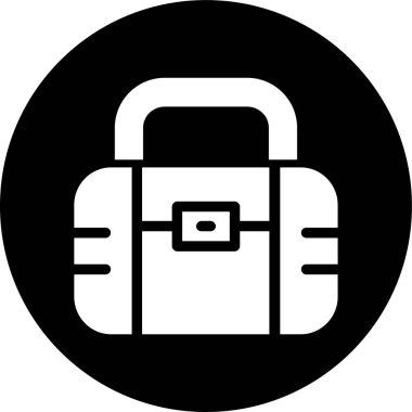 bavul simgesi, vektör illüstrasyonu basit tasarım