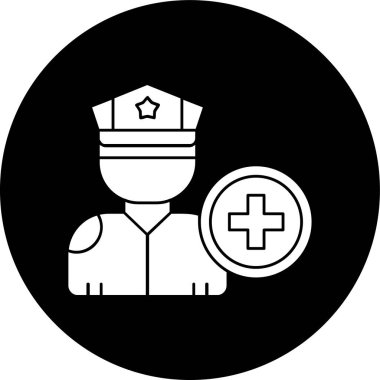 Bekçi simgesi, vektör illüstrasyonu basit tasarım