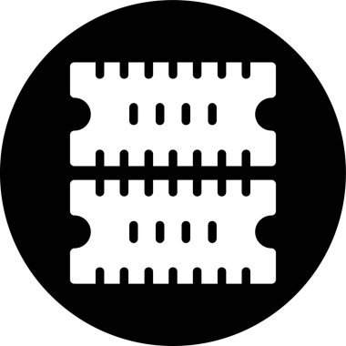 Bellek simgesi, vektör illüstrasyonu basit tasarım