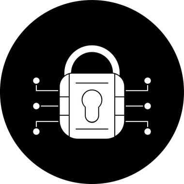 Siber Güvenlik simgesi, vektör illüstrasyonu basit tasarım