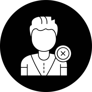 Hesap Pasifleştirme simgesi, vektör illüstrasyonu basit tasarım