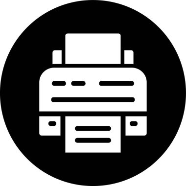 Yazdırma simgesi, vektör illüstrasyonu basit tasarım