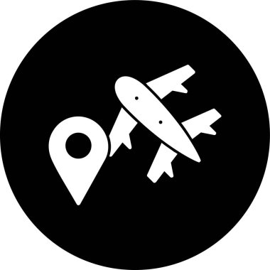 uçak simgesi, vektör illüstrasyonu basit tasarım