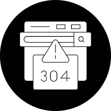 304 Hata simgesi, vektör illüstrasyonu basit tasarım