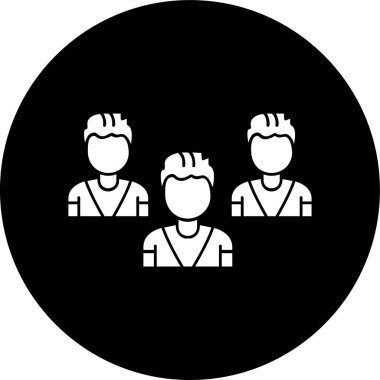 Çoklu Kullanıcı Erişim simgesi, vektör illüstrasyonu basit tasarım