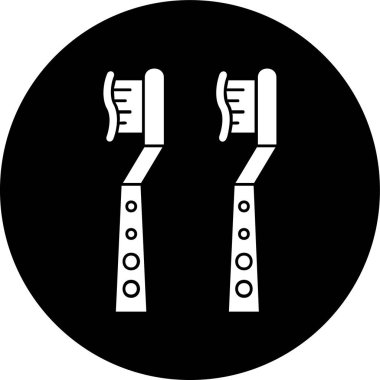 Elektrik Diş fırçası simgesi, vektör illüstrasyonu basit tasarım