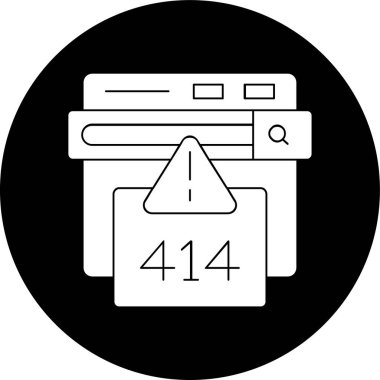 414 Hata simgesi, vektör illüstrasyonu basit tasarım