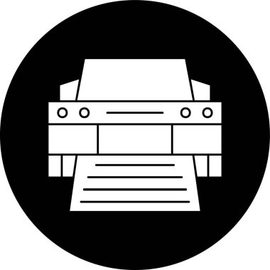 yazıcı simgesi, vektör illüstrasyonu basit tasarım