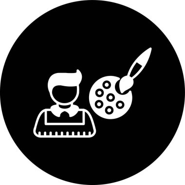 Sanat Yönetmeni simgesi, vektör illüstrasyonu basit tasarım