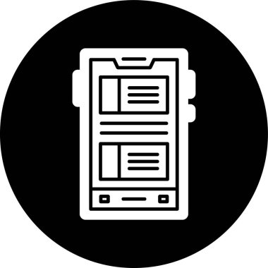 akıllı telefon simgesi, vektör illüstrasyonu basit tasarım