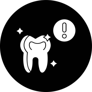 Diş simgesi, vektör illüstrasyonu basit tasarım